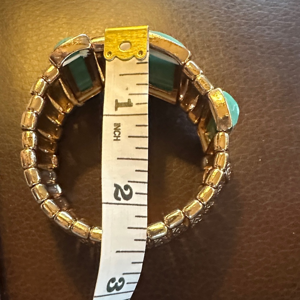 Gold and Turquoise Tone Bracelet - Picture 3 of 3
